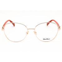 Max Mara Women's Eyeglasses - Shiny Rose Gold Metal Cat Eye Full Rim | MM5034 028 ,