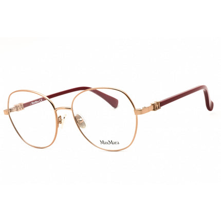 Max Mara Women's Eyeglasses - Shiny Light Bronze Metal Cat Eye Full Rim | MM5034 034 ,