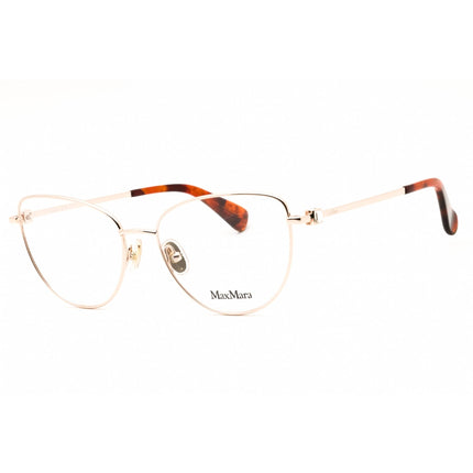 Max Mara Women's Eyeglasses - Shiny Rose Gold Metal Cat Eye Full Rim | MM5047 028 ,