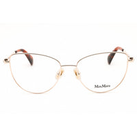 Max Mara Women's Eyeglasses - Shiny Rose Gold Metal Cat Eye Full Rim | MM5047 028 ,