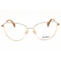 Max Mara Women's Eyeglasses - Pale Gold Metal Cat Eye Full Rim Frame | MM5047 032 ,