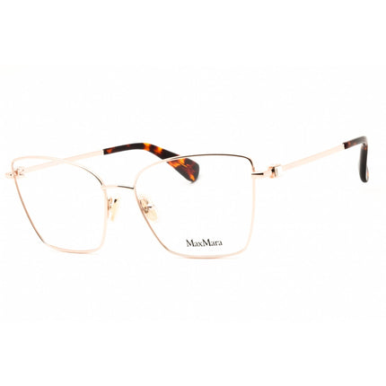 Max Mara Women's Eyeglasses - Pink Gold Metal Cat Eye Full Rim Frame | MM5048 033 ,