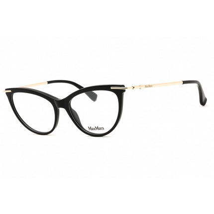Max Mara Women's Eyeglasses - Shiny Black Acetate Cat Eye Full Rim Frame | MM5049 001 ,
