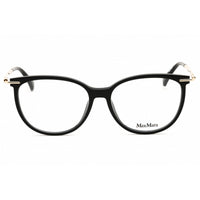 Max Mara Women's Eyeglasses - Shiny Black Acetate Round Full Rim Frame | MM5050 001 ,