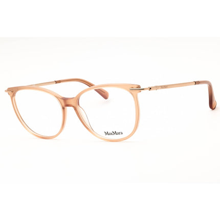 Max Mara Women's Eyeglasses - Beige/Other Acetate Round Full Rim Frame | MM5050 059 ,