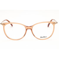 Max Mara Women's Eyeglasses - Beige/Other Acetate Round Full Rim Frame | MM5050 059 ,