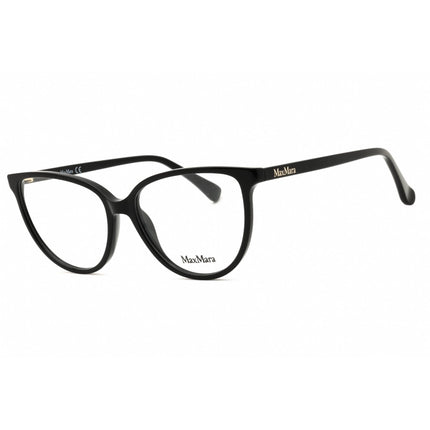 Max Mara Women's Eyeglasses - Shiny Black Acetate Cat Eye Full Rim Frame | MM5055 001 ,