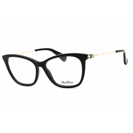 Max Mara Women's Eyeglasses - Shiny Black Acetate Cat Eye Full Rim Frame | MM5070 001 ,