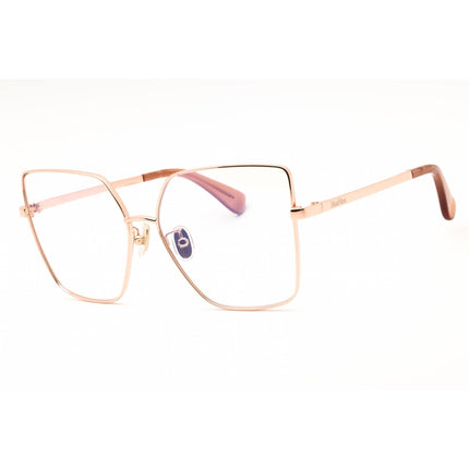 Max Mara Women's Eyeglasses - Pink Gold Metal Oversized Full Rim | MM5073-H-B 033 ,