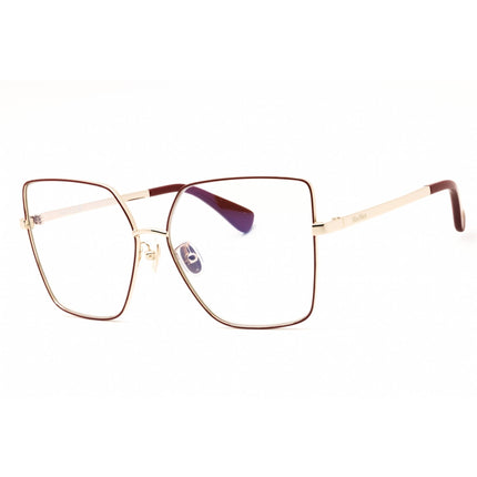 Max Mara Women's Eyeglasses - Red/Other Metal Oversized Full Rim | MM5073-H-B 068 ,