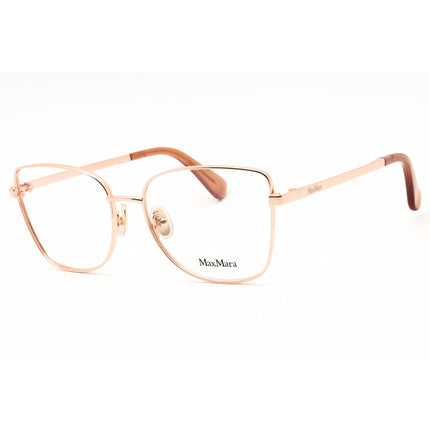 Max Mara Women's Eyeglasses - Pink Gold Metal Cat Eye Full Rim Frame | MM5074 033 ,