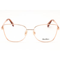 Max Mara Women's Eyeglasses - Pink Gold Metal Cat Eye Full Rim Frame | MM5074 033 ,