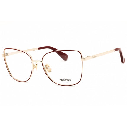 Max Mara Women's Eyeglasses - Red/Other Metal Cat Eye Full Rim Frame | MM5074 068 ,
