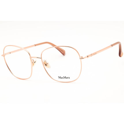 Max Mara Women's Eyeglasses - Pink Gold Metal Cat Eye Full Rim Frame | MM5077-H 033 ,