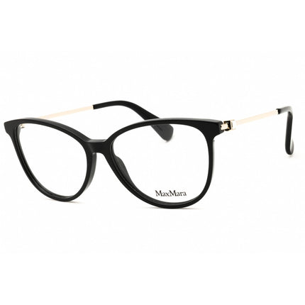 Max Mara Women's Eyeglasses - Shiny Black Acetate Cat Eye Full Rim Frame | MM5078 001 ,