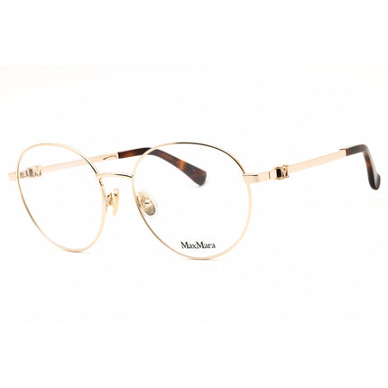 Max Mara Women's Eyeglasses - Pale Gold Metal Round Shape Full Rim Frame | MM5081 032 ,