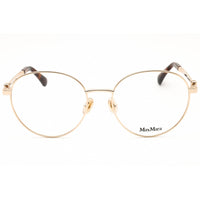 Max Mara Women's Eyeglasses - Pale Gold Metal Round Shape Full Rim Frame | MM5081 032 ,