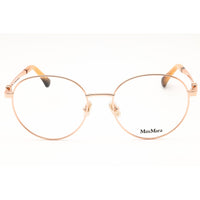Max Mara Women's Eyeglasses - Pink Gold Metal Round Shape Full Rim Frame | MM5081 033 ,
