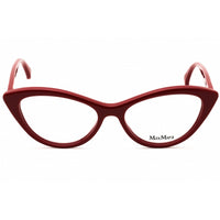 Max Mara Women's Eyeglasses - Shiny Red Acetate Cat Eye Full Rim Frame | MM5083 066 ,