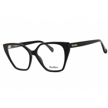 Max Mara Women's Eyeglasses - Shiny Black Acetate Cat Eye Full Rim Frame | MM5085 001 ,