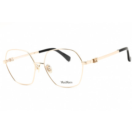 Max Mara Women's Eyeglasses - Pale Gold Metal Geometric Full Rim Frame | MM5087-D 032 ,
