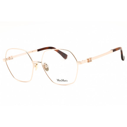 Max Mara Women's Eyeglasses - Shiny Rose Gold Metal Geometric Full Rim | MM5087-D 028 ,