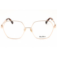 Max Mara Women's Eyeglasses - Shiny Rose Gold Metal Geometric Full Rim | MM5087-D 028 ,