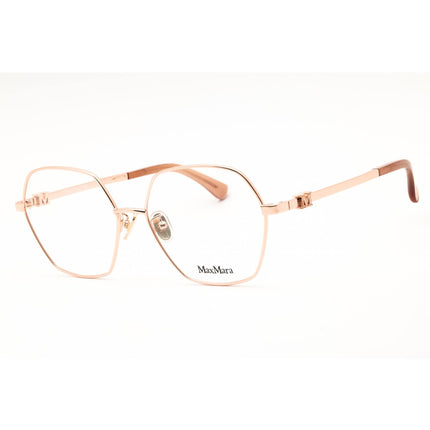 Max Mara Women's Eyeglasses - Pink Gold Metal Geometric Full Rim Frame | MM5087-D 033 ,