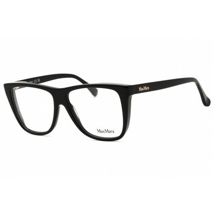 Max Mara Women's Eyeglasses - Shiny Black Acetate Square Full Rim Frame | MM5096 001 ,