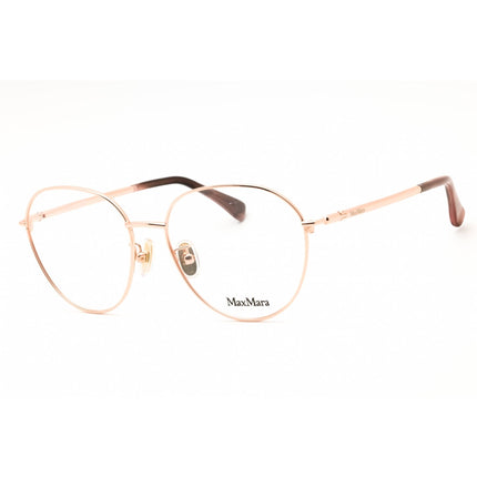 Max Mara Women's Eyeglasses - Pink Gold Metal Round Full Rim Frame | MM5099-H 033 ,