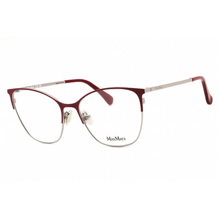 Max Mara Women's Eyeglasses - Shiny Palladium Metal Cat Eye Full Rim | MM5104 016 ,