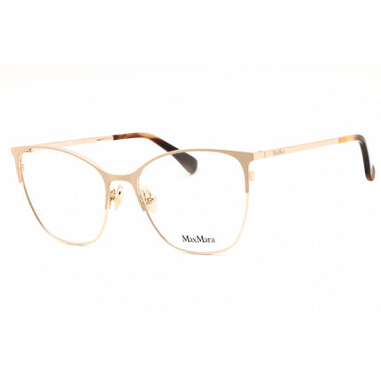 Max Mara Women's Eyeglasses - Shiny Rose Gold Metal Cat Eye Full Rim | MM5104 028 ,