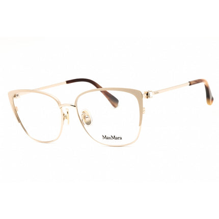 Max Mara Women's Eyeglasses - Shiny Rose Gold Metal Cat Eye Full Rim | MM5106 028 ,