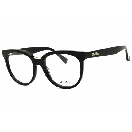 Max Mara Women's Eyeglasses - Shiny Black Acetate Round Full Rim Frame | MM5110 001 ,