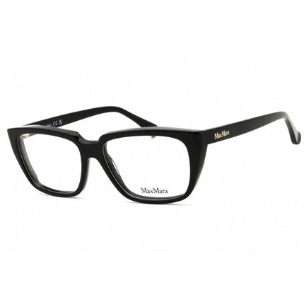 Max Mara Women's Eyeglasses - Shiny Black Acetate Rectangular Full Rim | MM5112 001 ,