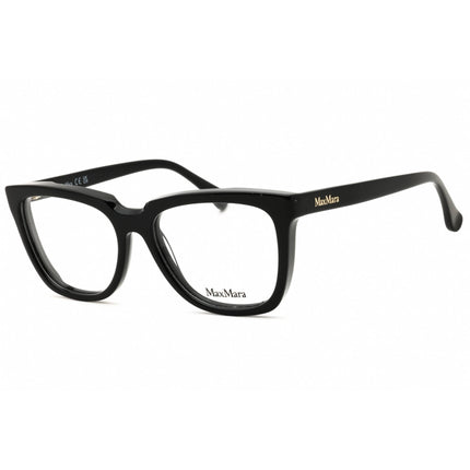 Max Mara Women's Eyeglasses - Shiny Black Acetate Rectangular Full Rim | MM5115 001 ,
