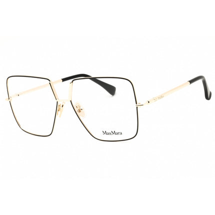 Max Mara Women's Eyeglasses - Shiny Black Metal Oversized Full Rim Frame | MM5120 001 ,