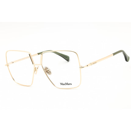 Max Mara Women's Eyeglasses - Pale Gold Metal Oversized Full Rim Frame | MM5120 032 ,