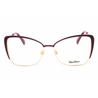 Max Mara Women's Eyeglasses - Shiny Violet Metal Cat Eye Full Rim Frame | MM5130 081 ,