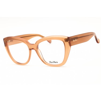 Max Mara Women's Eyeglasses - Shiny Light Brown Acetate Cat Eye Full Rim | MM5134 045 ,