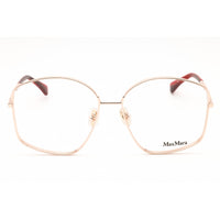 Max Mara Women's Eyeglasses - Shiny Rose Gold Metal Geometric Full Rim | MM5146 028 ,