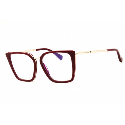 Max Mara Women's Eyeglasses - Shiny Bordeaux Metal Square Full Rim | MM5151-B 069 ,