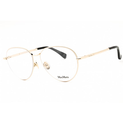 Max Mara Women's Eyeglasses - Pale Gold Metal Pilot Shape Full Rim Frame | MM5178 032 ,
