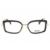 Max Mara Women's Eyeglasses - Shiny Black Metal Rectangular Full Rim | MM5186 001 ,