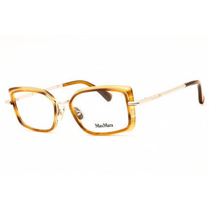 Max Mara Women's Eyeglasses - Dark Brown/Other Metal Rectangular Frame | MM5186 050 ,
