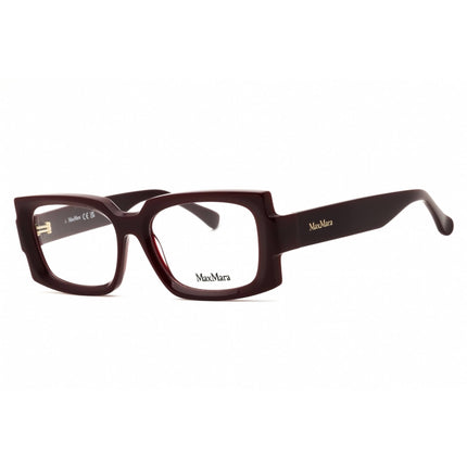 Max Mara Women's Eyeglasses - Shiny Bordeaux Acetate Rectangular Frame | MM5189 069 ,