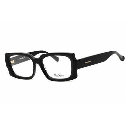 Max Mara Women's Eyeglasses - Shiny Black Acetate Rectangular Full Rim | MM5189 001 ,