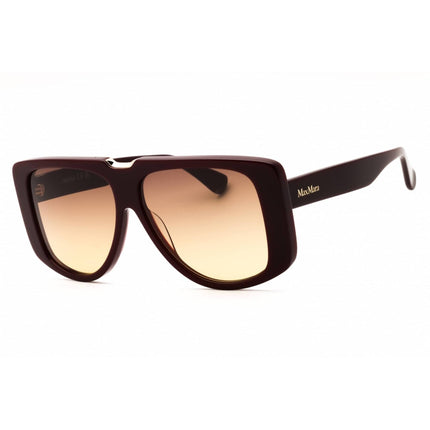 Max Mara Women's Sunglasses - Shiny Bordeaux Acetate Oversized Frame | MM0075 69F ,