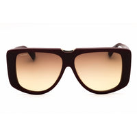 Max Mara Women's Sunglasses - Shiny Bordeaux Acetate Oversized Frame | MM0075 69F ,