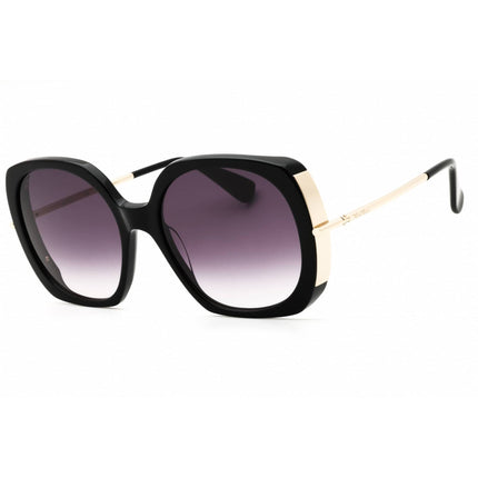 Max Mara Women's Sunglasses - Shiny Black/Gold Acetate Oversized Frame | MM0079 01B ,